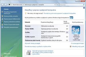 Windows Vista: brak dostępu do Indeksu wydajności systemu