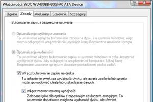 Szybsza praca dysku w Windows Vista