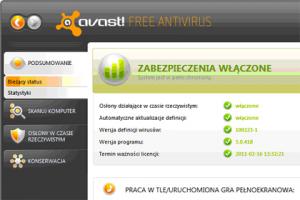 Sprawdzanie stanu systemu w avast!