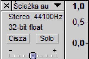 Korzystanie ze ścieżek w Audacity