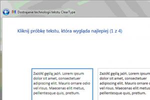 Konfiguracja funkcji wygładzania czcionek w Windows 7