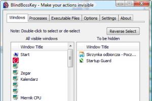 Szybkie ukrywanie okien programów