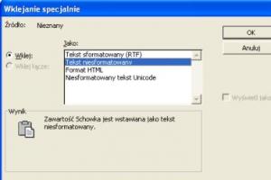 Przenoszenie tekstu ze strony WWW do dokumentu tekstowego