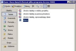 Access - dostosowywanie parametrów tabeli