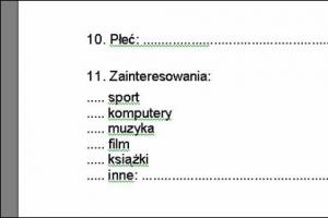 Tworzenie formularzy w programie Word