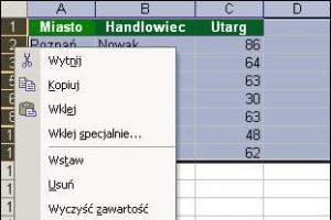 Odkrywanie wierszy i kolumn na skróty