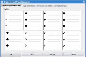 Automatyczna numeracja w OpenOffice Writer
