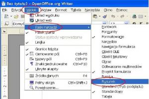 Rysowanie nieregularnych kształtów w OpenOffice Writer