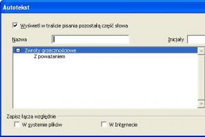 Writer – Zastosowanie Autotekstu w dokumencie