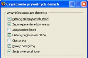 Usuwanie prywatnych danych w przeglądarce Firefox 2.0